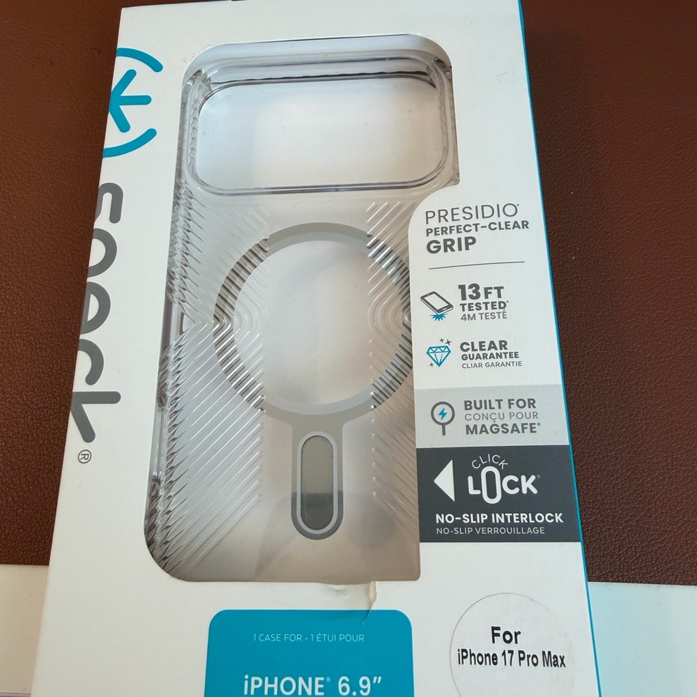 Speck Presidio Perfect-Clear Grip Case for iPhone 17 Pro Max